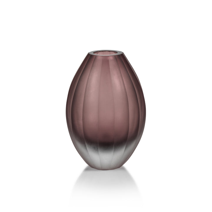 Milano Cut & Frosted Vase - Vases by Carlyle Avenue