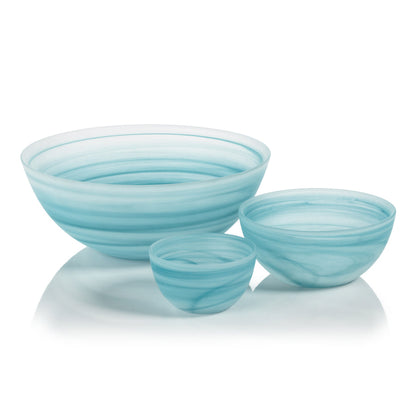 Azur Alabaster Glass Bowl - Bowls by Carlyle Avenue