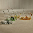 Baglioni Glass Tea and Coffee Cup w/Saucer (Set of 4)