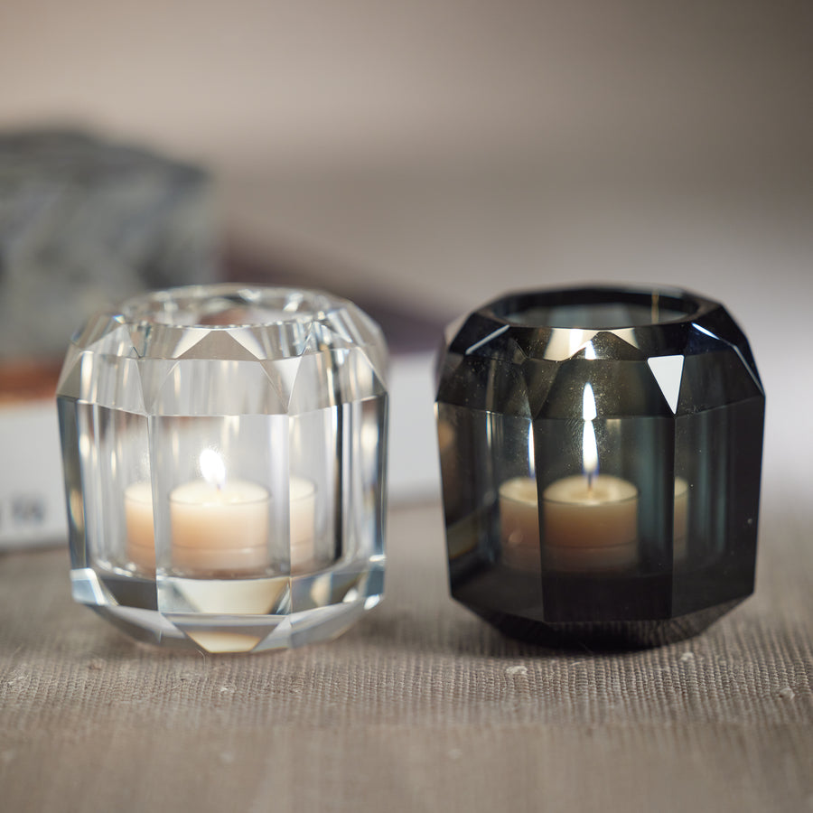 Celine Faceted Crystal Vase / Tealight Holder - Candle Holders by Carlyle Avenue