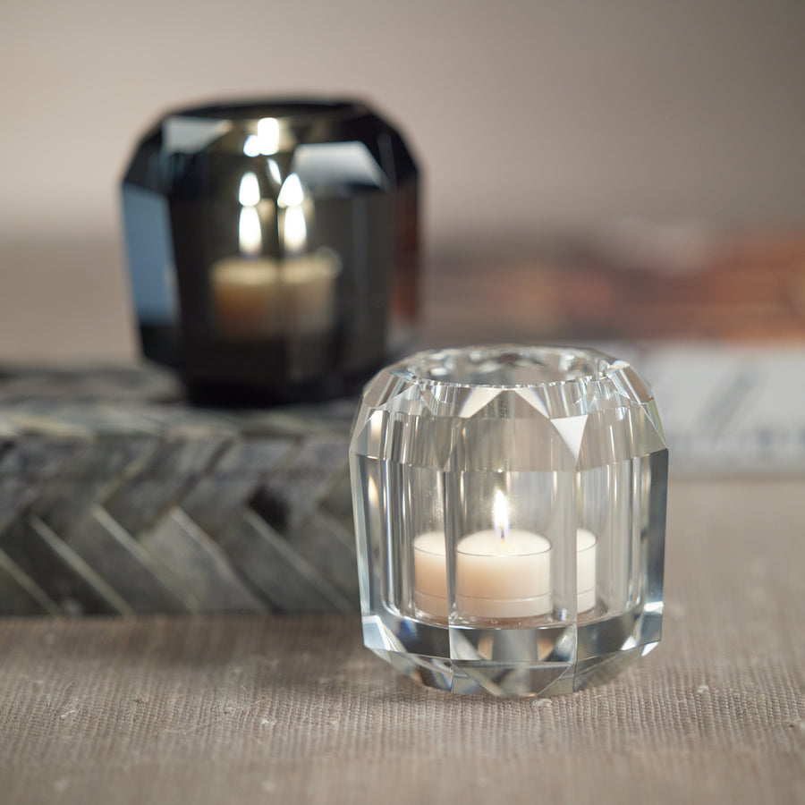 Celine Faceted Crystal Vase / Tealight Holder - Candle Holders by Carlyle Avenue