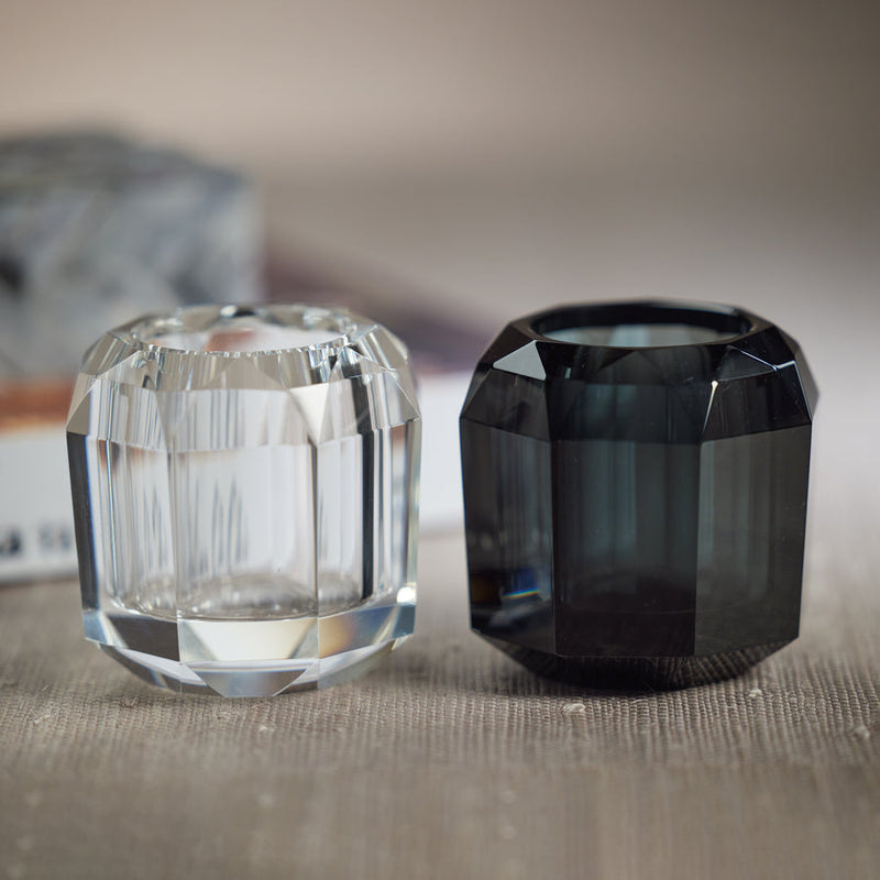 Celine Faceted Crystal Vase / Tealight Holder - Candle Holders by Carlyle Avenue