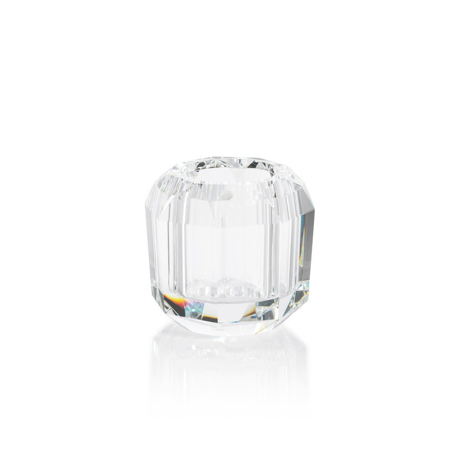 Celine Faceted Crystal Vase / Tealight Holder - Candle Holders by Carlyle Avenue