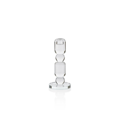 Louisa Crystal Glass Taper Holder - Taper Holder by Carlyle Avenue