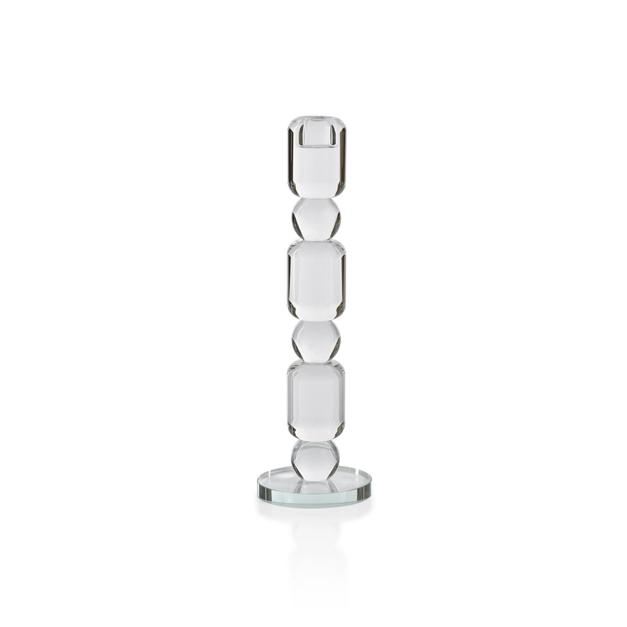 Louisa Crystal Glass Taper Holder - Taper Holder by Carlyle Avenue