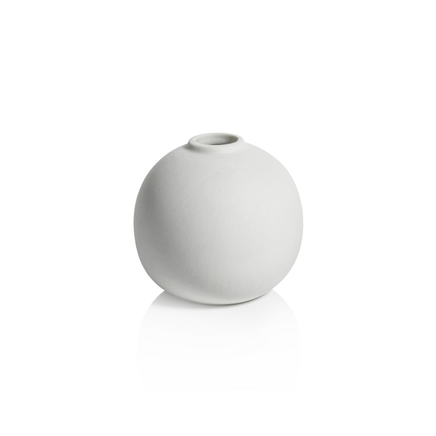 Tresco Clay Bud Vases - Set of Three Assorted - Matt White - Vases by Carlyle Avenue