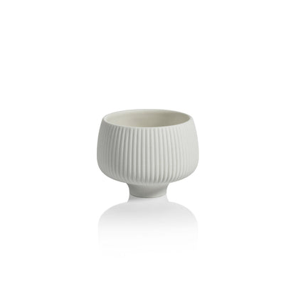 Ridged Condiment Bowl - Matte White - Bowls by Carlyle Avenue