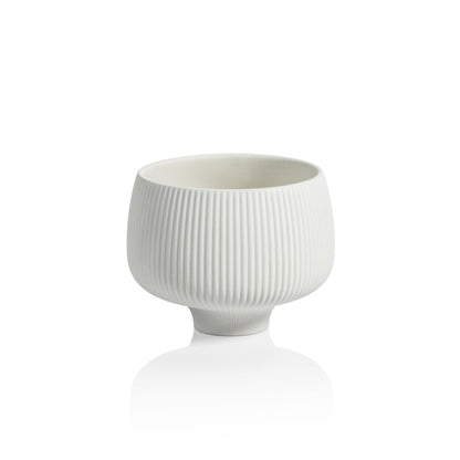 Ridged Condiment Bowl - Matte White - Bowls by Carlyle Avenue