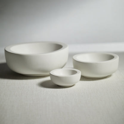 Soft Organic Shape Bowl - Matte White Ceramic - Bowls by Carlyle Avenue
