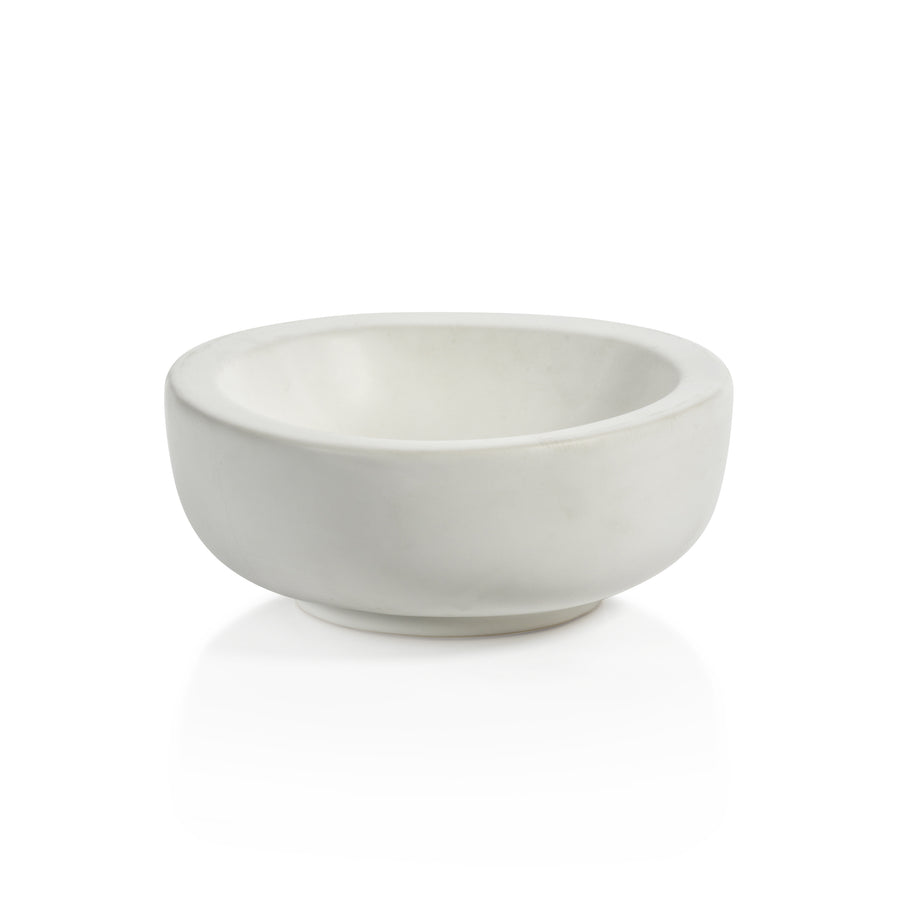 Soft Organic Shape Bowl - Matte White Ceramic - Bowls by Carlyle Avenue