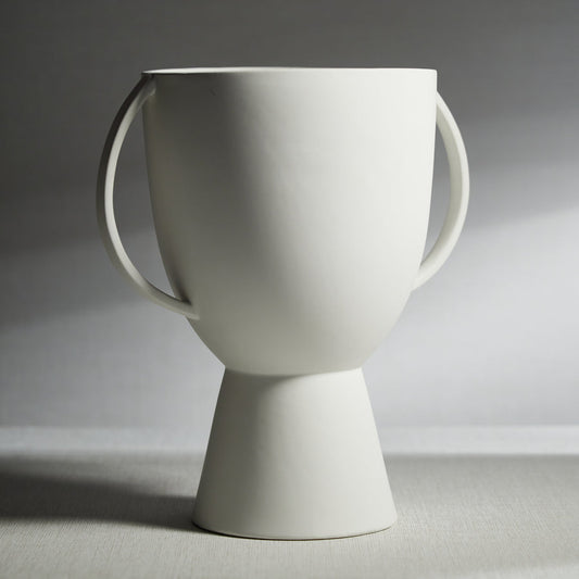 Linz Matte White Ceramic Vase - Vases by Carlyle Avenue
