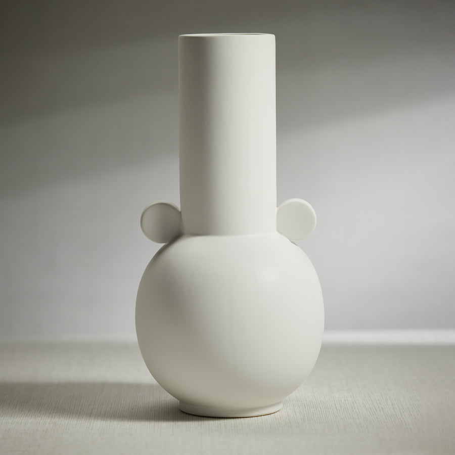 Baden Matte White Ceramic Vase - Vases by Carlyle Avenue