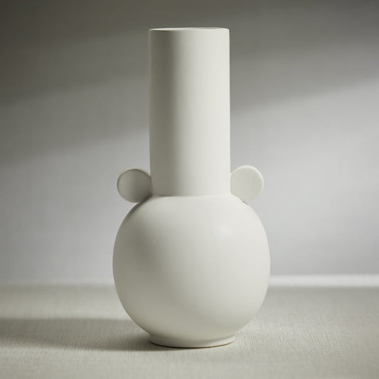 Baden Matte White Ceramic Vase - Vases by Carlyle Avenue
