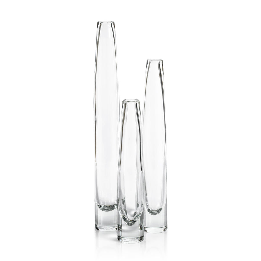 Tate Slim Glass Vase - Clear - Vases by Carlyle Avenue