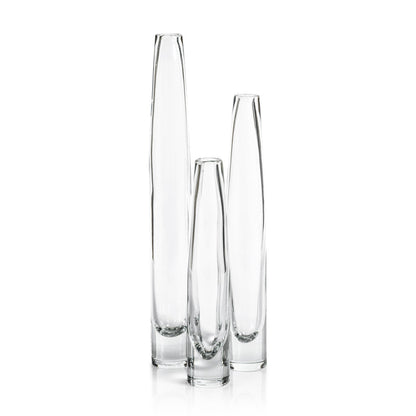 Tate Slim Glass Vase - Clear - Vases by Carlyle Avenue