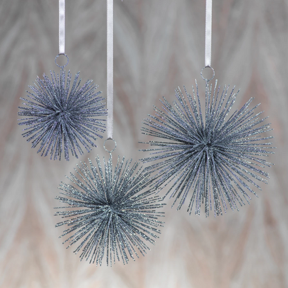 Wire Star Burst Ornament - Silver - Ornaments by Carlyle Avenue