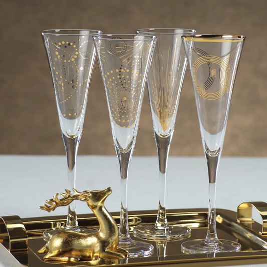 Celebration Champagne Flute Assortment - s/4 - CARLYLE AVENUE