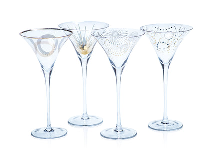 Celebration Martini Glass Assortment - s/4 - Drinkware by Carlyle Avenue