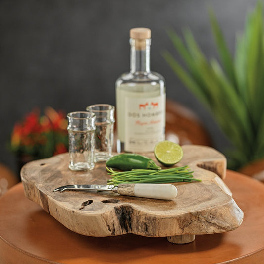 Organic Shape Natural Wood Charcuterie and Cheese Board - Tray by Carlyle Avenue