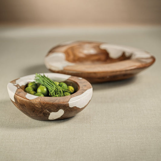 Lamala Natural Teakwood Bowl - Bowls by Carlyle Avenue