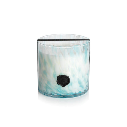AG Opal Glass Candle - White & Blue - Sunset Beach - Candles by Carlyle Avenue