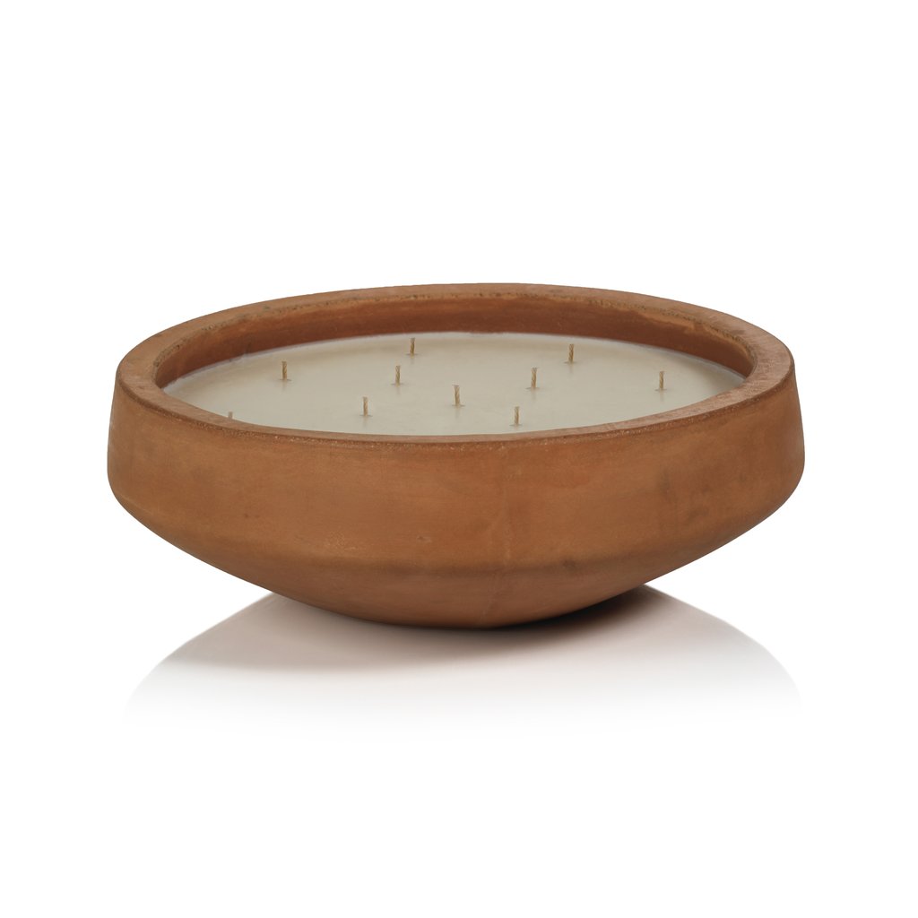 San Miguel Outdoor 16 wick Concrete Scented Candle - Terracotta - Candles by Carlyle Avenue