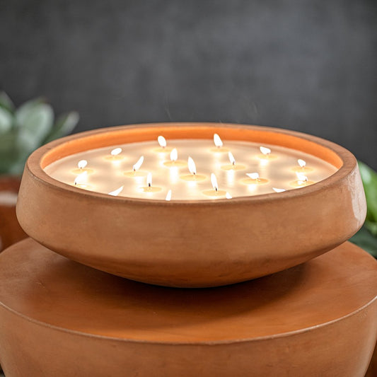 San Miguel Outdoor 20 wick Concrete Scented Candle - Terracotta - Candles by Carlyle Avenue