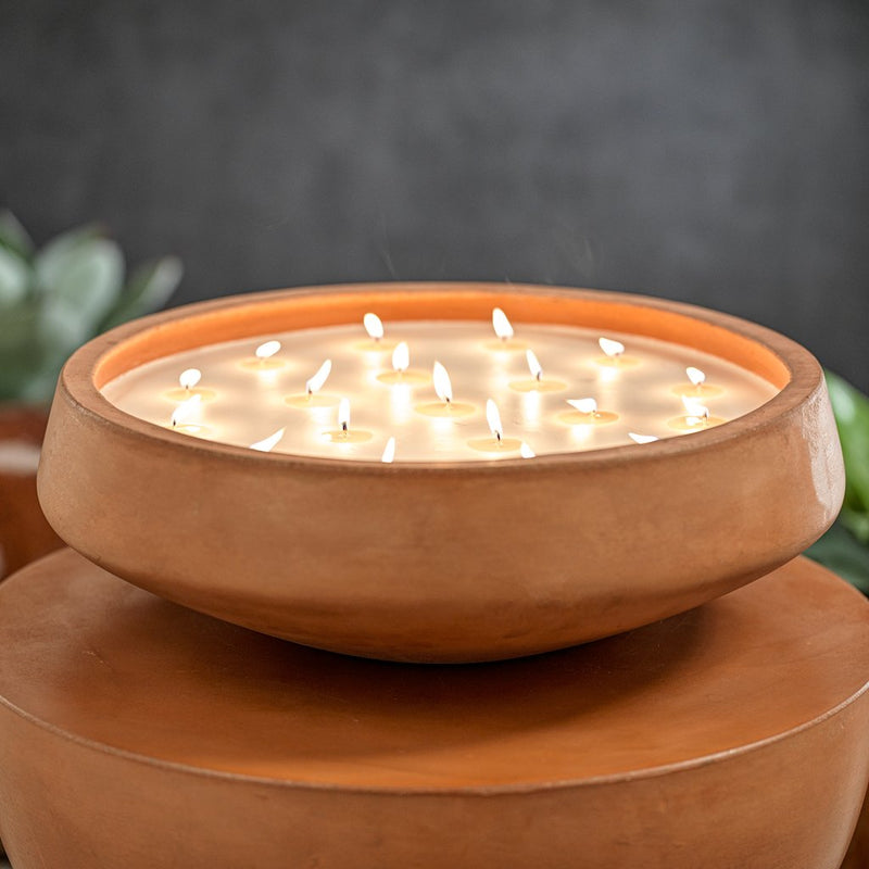 San Miguel Outdoor 20 wick Concrete Scented Candle - Terracotta - Candles by Carlyle Avenue