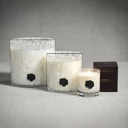 AG Opal Glass Candle - White - Gardenia - Candles by Carlyle Avenue