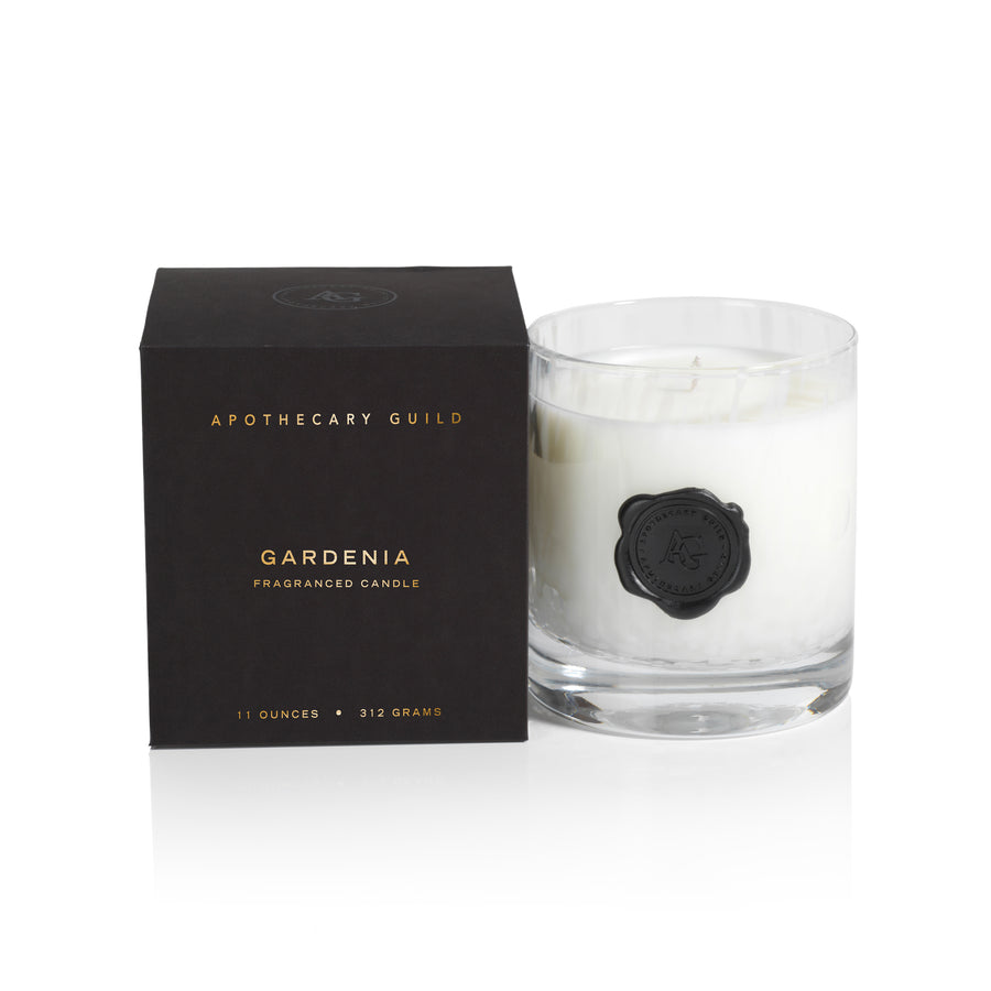 AG Opal Glass Candle - White - Gardenia - Candles by Carlyle Avenue