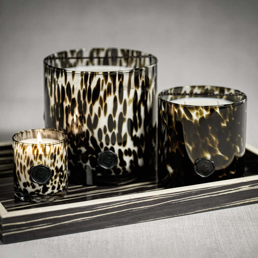 AG Opal Glass Candle - Black - Fig Vetiver - Candles by Carlyle Avenue