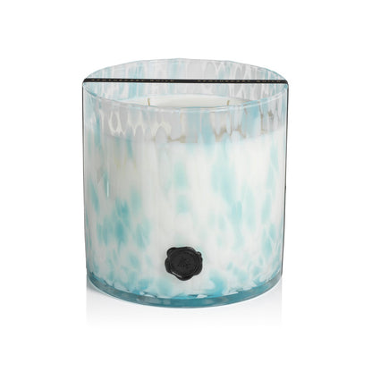 AG Opal Glass Candle - White & Blue - Sunset Beach - Candles by Carlyle Avenue