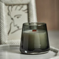 Smoke Glass Candle Jar w/Wood Wick - Candles by Carlyle Avenue