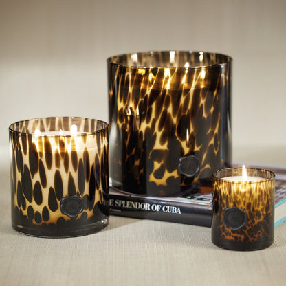 AG Opal Glass Candle - Amber & Black - Candles by Carlyle Avenue