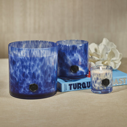 AG Opal Glass Candle - Clear & Dark Blue - Candles by Carlyle Avenue