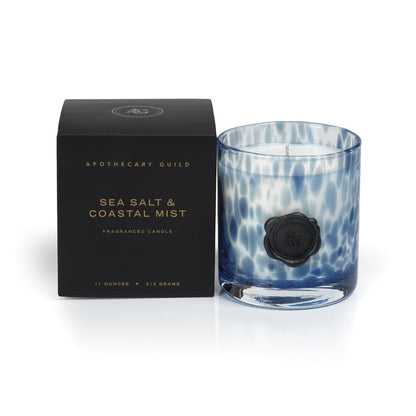 AG Opal Glass Candle - Clear & Dark Blue - Candles by Carlyle Avenue