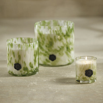 AG Opal Glass Candle - Green - Sicilian Lemon Bergamot - Candles by Carlyle Avenue