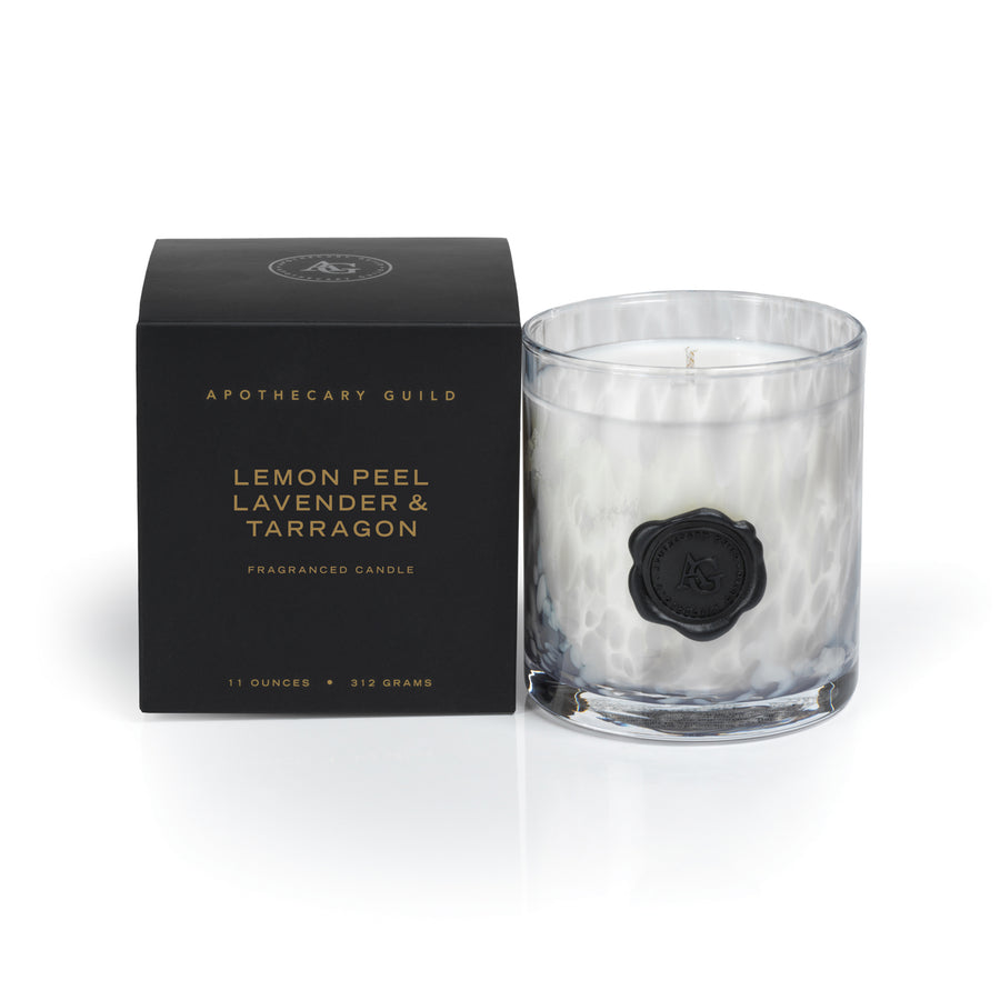 AG Opal Glass Candle - Clear & Gray - Candles by Carlyle Avenue