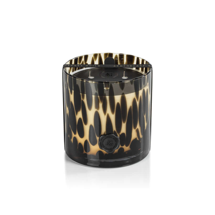 AG Opal Glass Candle - Amber & Black - Candles by Carlyle Avenue