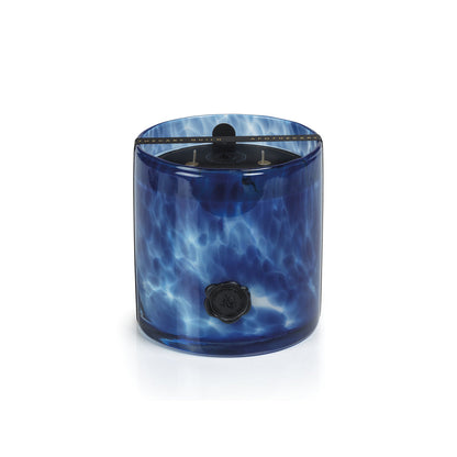 AG Opal Glass Candle - Clear & Dark Blue - Candles by Carlyle Avenue