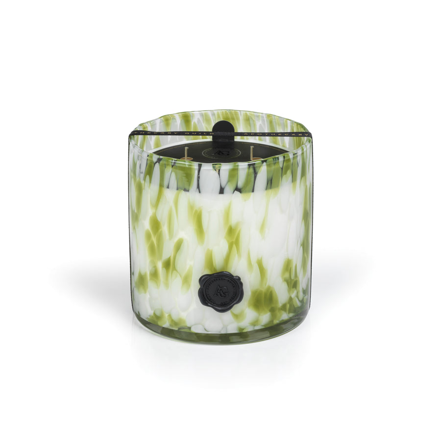 AG Opal Glass Candle - Green - Sicilian Lemon Bergamot - Candles by Carlyle Avenue