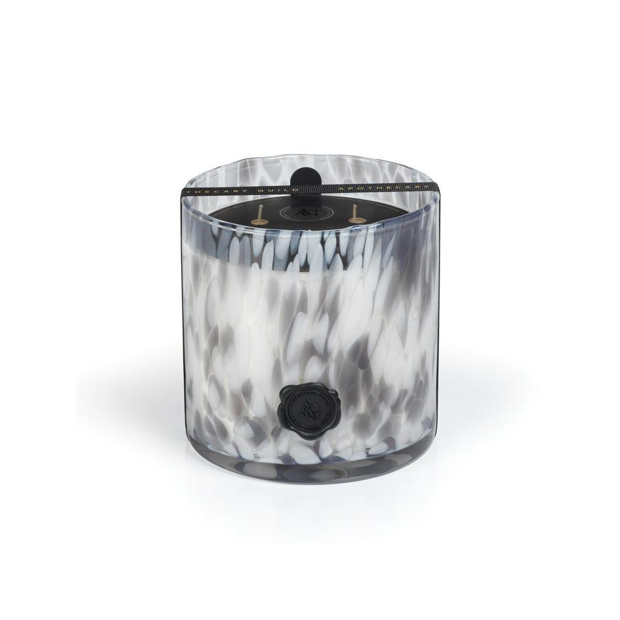 AG Opal Glass Candle - Clear & Gray - Candles by Carlyle Avenue