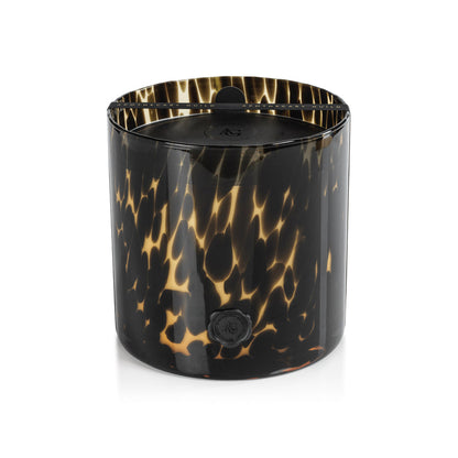 AG Opal Glass Candle - Amber & Black - Candles by Carlyle Avenue