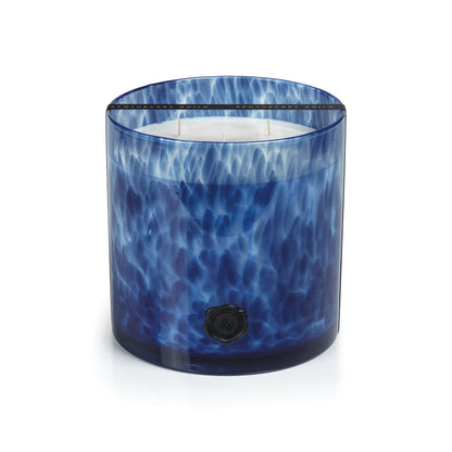 AG Opal Glass Candle - Clear & Dark Blue - Candles by Carlyle Avenue
