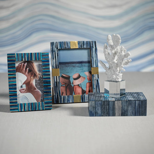 Biarritz Multi-Color Blue Photo Frame - Picture Frames by Carlyle Avenue