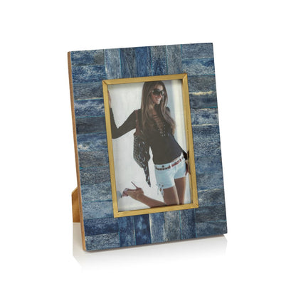 Biarritz Bone Photo Frame with Inner Brass Trim - Picture Frames by Carlyle Avenue
