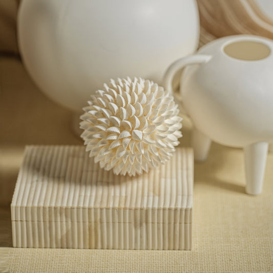 St. Ives Ribbed Bone Inlaid Box - Natural - Decorative Accessories by Carlyle Avenue