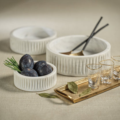 Arezzo Carved Marble Bowl - Bowls by Carlyle Avenue