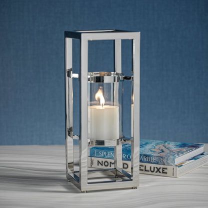 Beaufort Polished Steel Hurricane - Hurricane by Carlyle Avenue