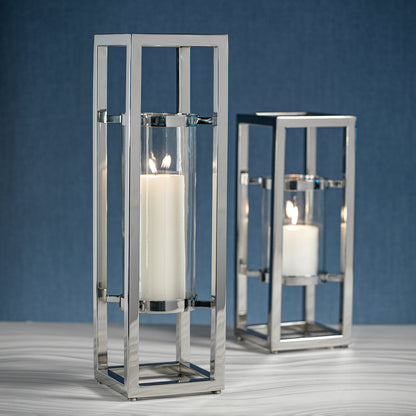 Beaufort Polished Steel Hurricane - Hurricane by Carlyle Avenue